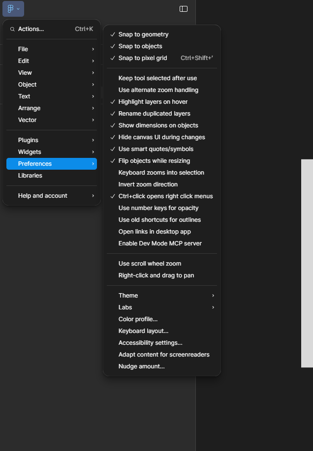 Figma Interface Customization